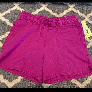 Girls cotton purple Shorts NWT size large 10/12